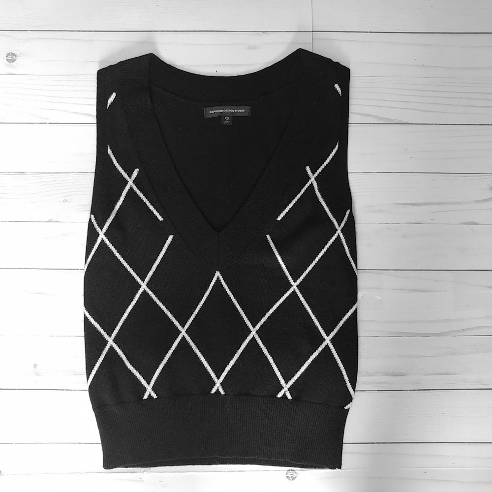 Express pullover vest -Black/white-XS